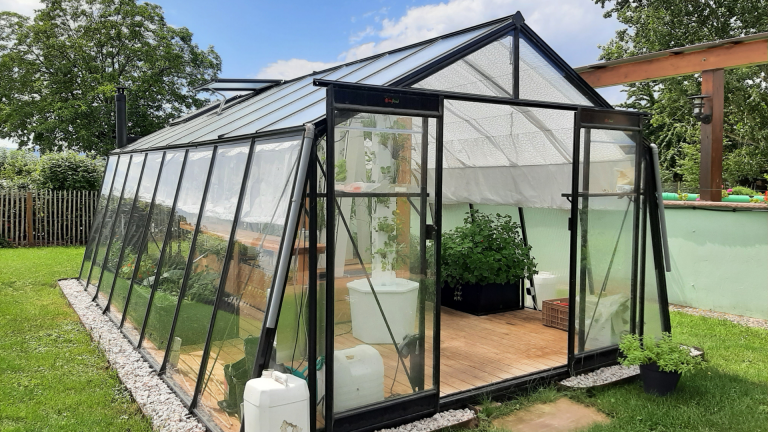 Greenhouse in a pioneer's garden